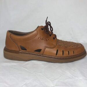 Rieker Antistress Leather lattice-weave shoes